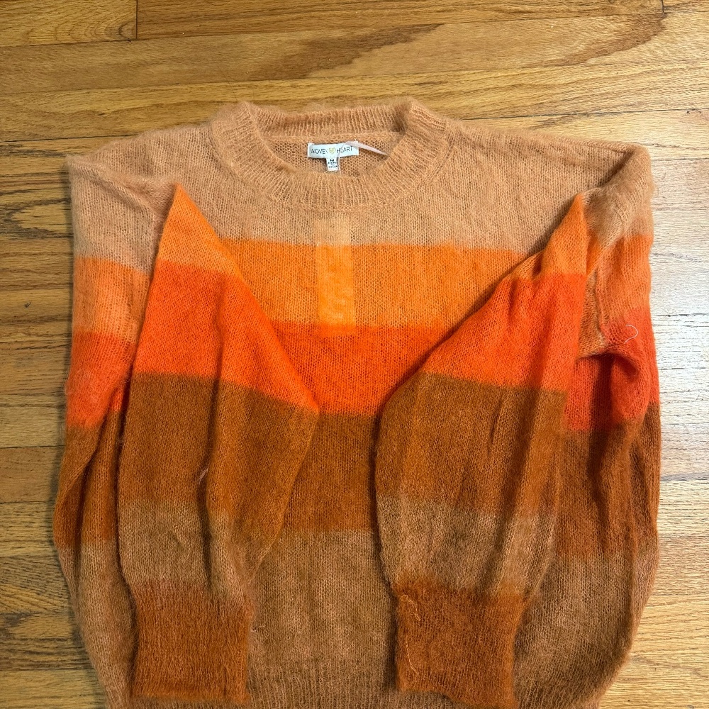 Woven Heart Sweater - Size M
